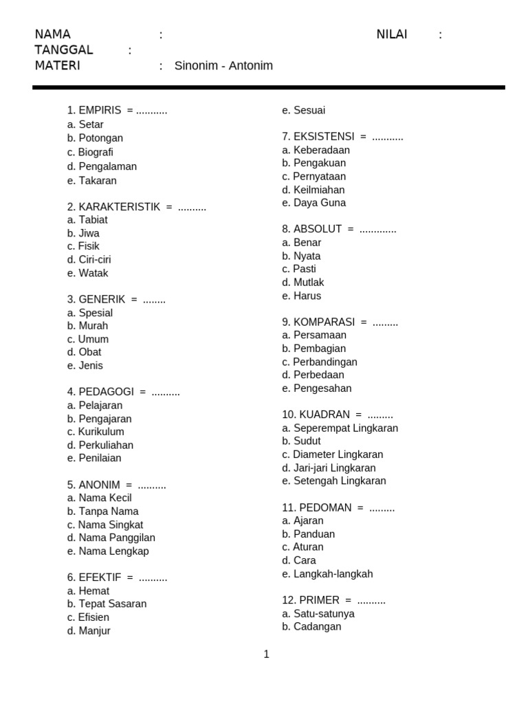 5 Cara Seru Belajar Soal Sinonim Kelas 2 SD yang Ternyata Bikin Anak Makin Pintar