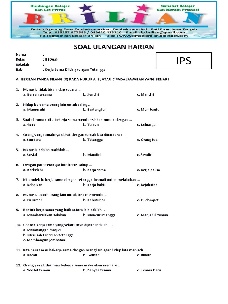 Menjelajahi Lingkungan Sekitar Panduan Lengkap Soal IPS Kelas 2