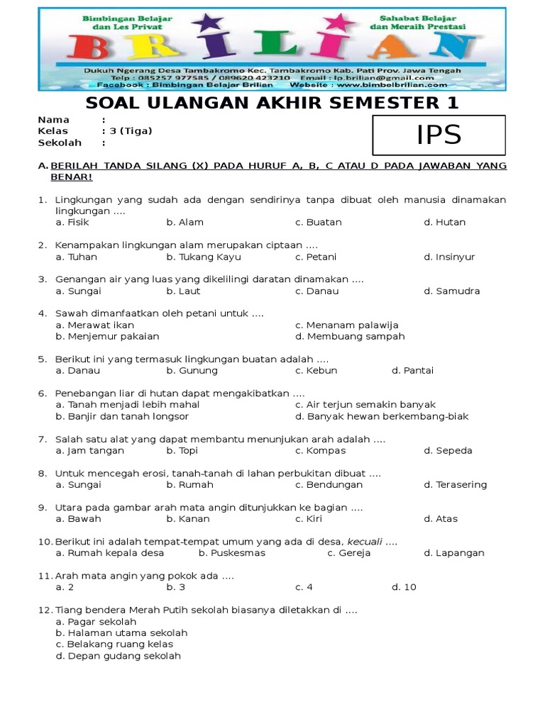 5 Contoh Indikator Soal IPS Kelas 3 yang Wajib Dikuasai Siswa di Tahun 2026