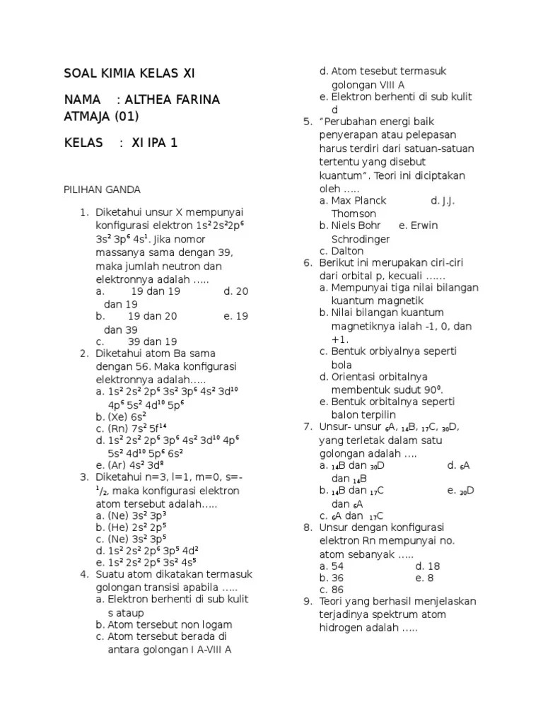 5 Contoh Soal Essay Kimia Kelas XI Semester 2 dan Pembahasannya yang Wajib Kamu Kuasai
