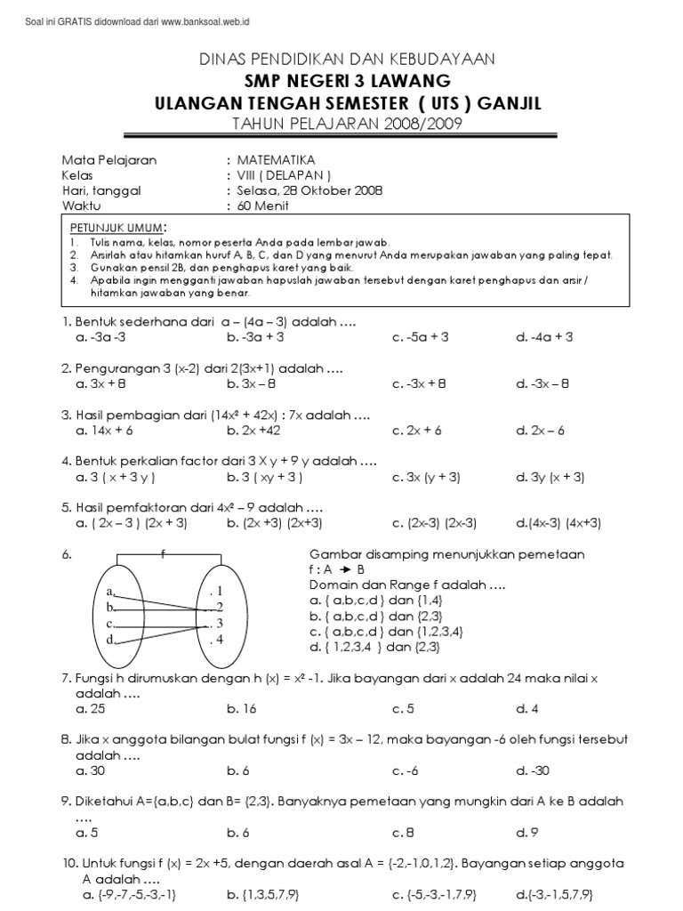 5 Fakta Mengejutkan Soal PTS Matematika Kelas 9 Semester 2 yang Wajib Tahu
