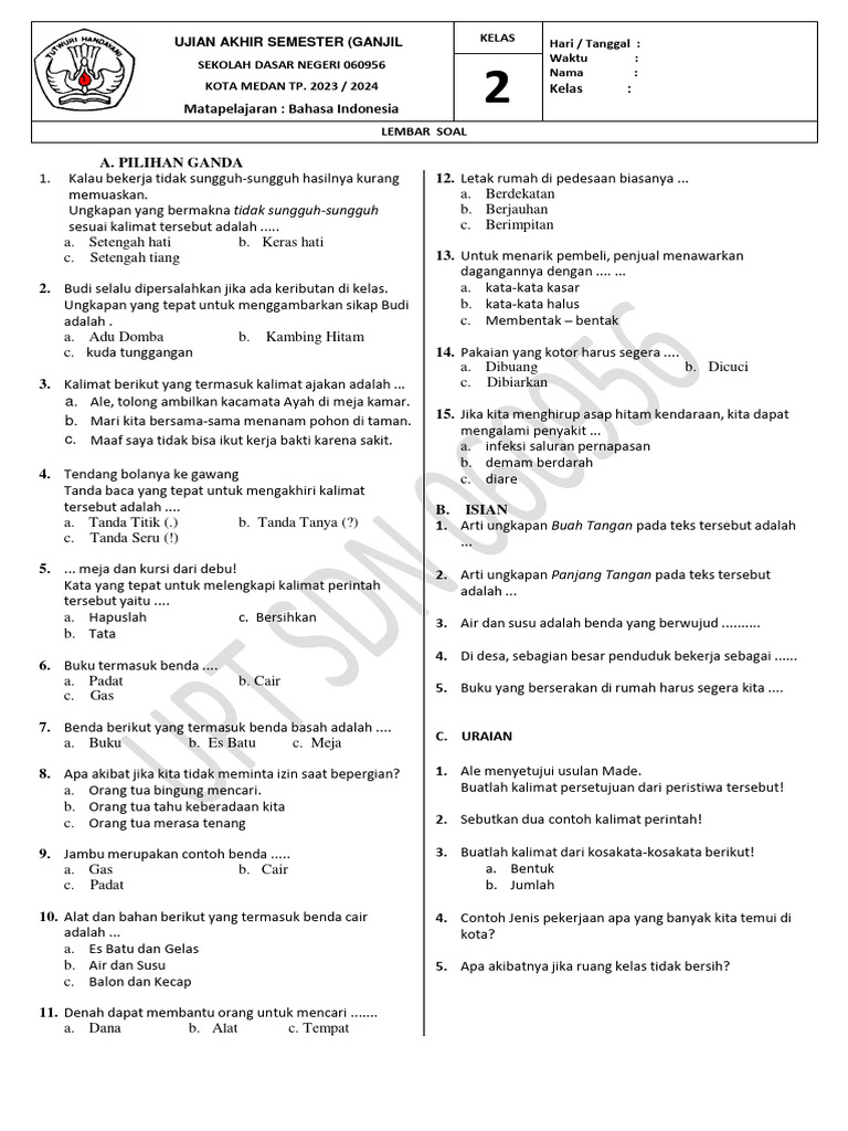 5 Fakta Tersembunyi di Balik Latihan Soal Bahasa Indonesia Kelas 2 Semester 1 yang Jarang Diketahui