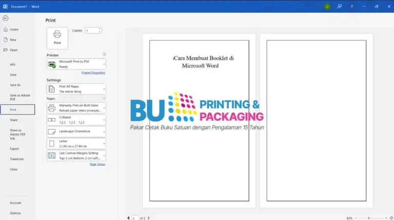 7 Langkah Praktis Cara Mengubah Kertas di Word Menjadi Booklet Seperti Origami untuk Anak