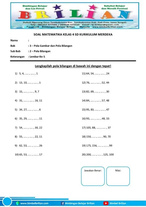 Soal Matematika Kelas 4 Semester 2 Kurikulum 2013 - UKMCBO Soal Matematika Kelas 4 Semester 2 Kurikulum 2013 - UKMCBO