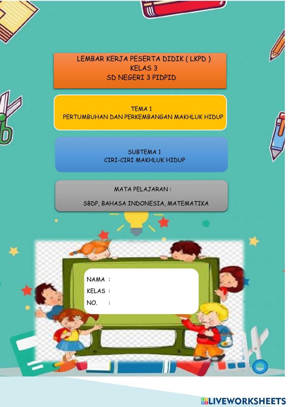 Asyiknya Belajar di Sekitar Kita Contoh Soal Tematik Kelas 1 Tema 3