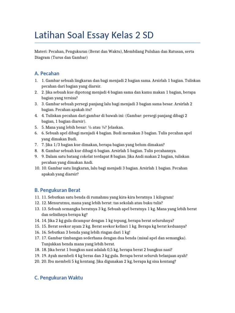 Ini 5 Contoh Soal Essay Kelas 2 SD Tema Negara Kepulauan yang Sering Muncul di Ujian IPAS