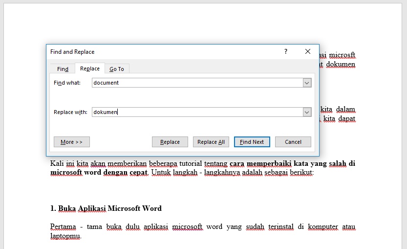 Terbukti! Cara mengubah kata yang salah dalam makalah di Word sebelum deadline menumpuk