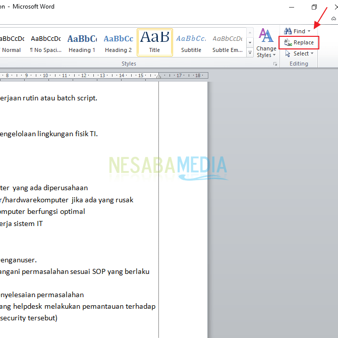 Ternyata Mudah! Ini Cara Mengubah Kata yang Ada di Word Seluruhnya Secara Cepat Ternyata Mudah! Ini Cara Mengubah Kata yang Ada di Word Seluruhnya Secara Cepat