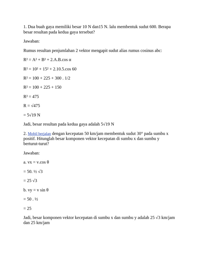 Soal - Soal Fisika Kelas XI Dengan Jawaban PDF Soal - Soal Fisika Kelas XI Dengan Jawaban PDF