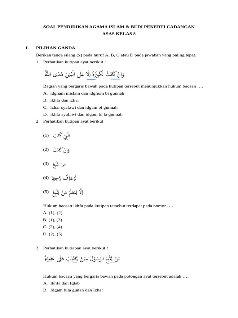 Wajib Tahu Prediksi Soal Agama Islam Semester 2 Kelas 8 Berdasarkan Tren Media Sosial Wajib Tahu Prediksi Soal Agama Islam Semester 2 Kelas 8 Berdasarkan Tren Media Sosial