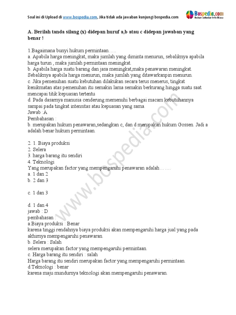 Soal Ekonomi Kelas 11 Semester 2 PDF Pengelolaan Keuangan Uang